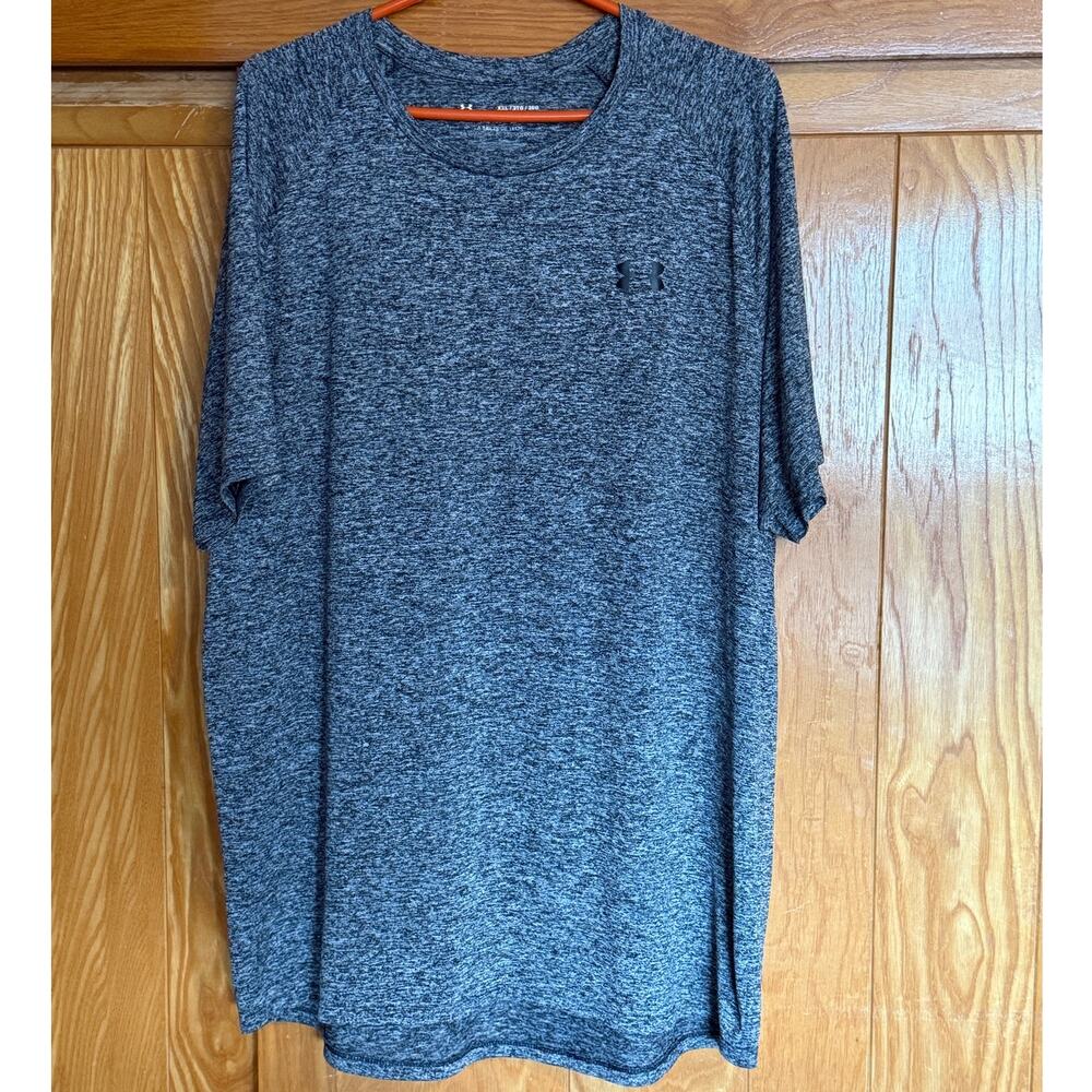 Under Armour The Tech Tee - Heather Gray/Black Shirt - XXLT